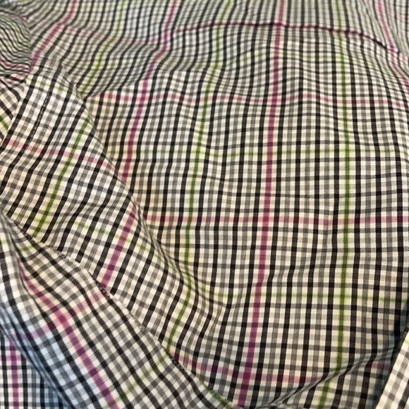 Peter Millar Shirt Mens Extra Large Black & pink green Check Long Sleeve Button - Picture 8 of 8